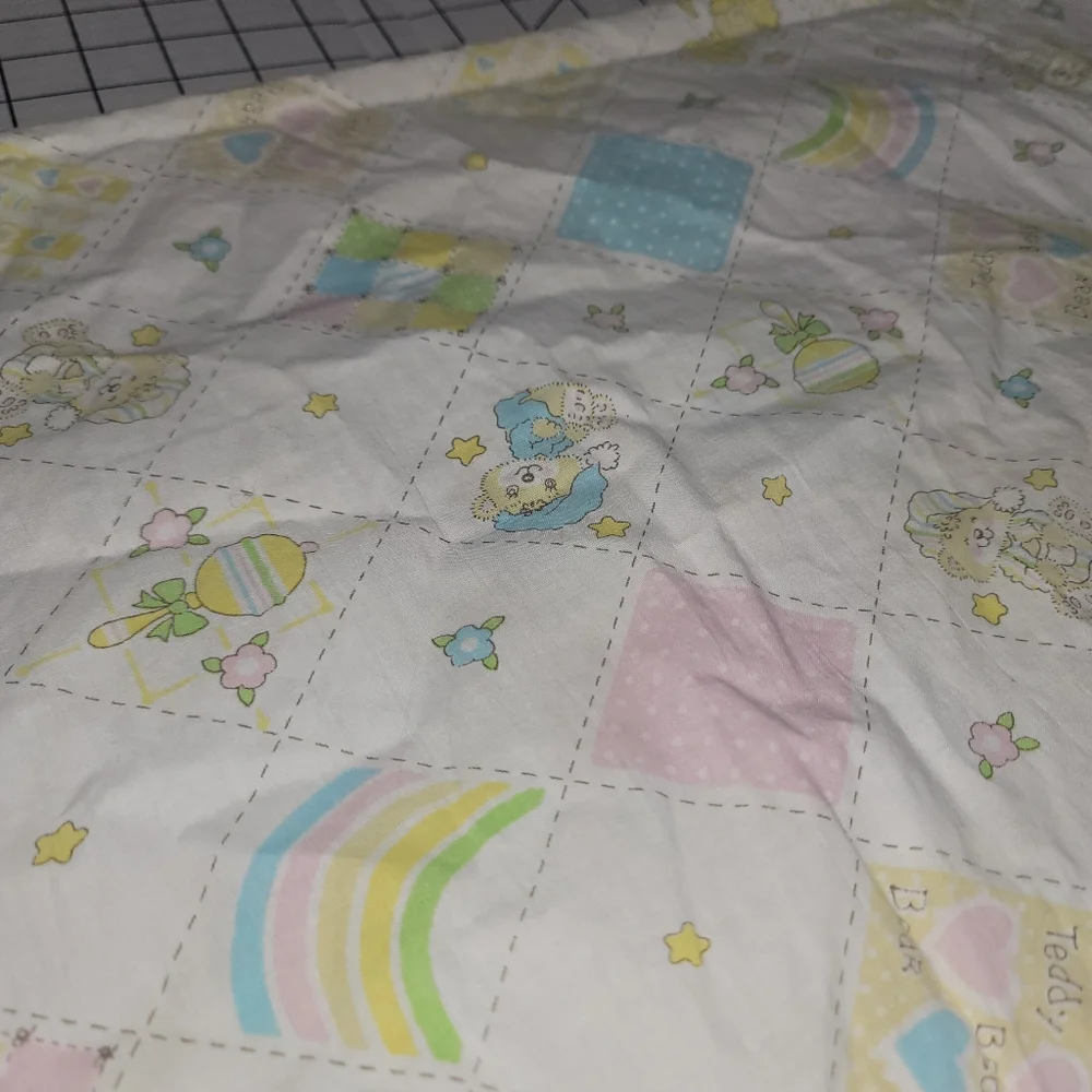 Vintage Teddy Beddy Bear‎ Crib Sheet - Preloved